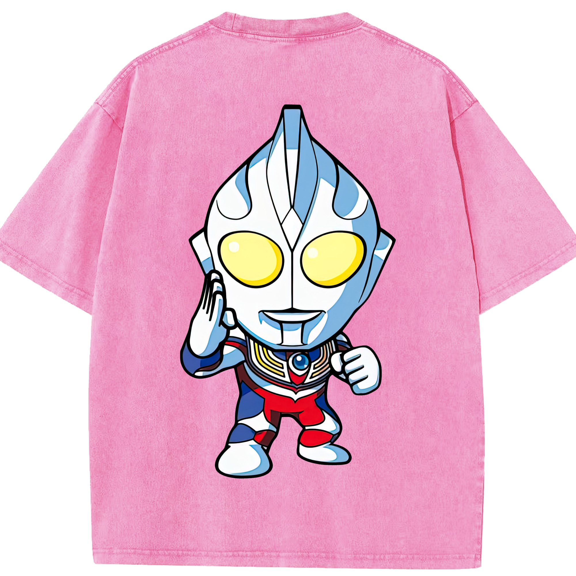 （画像用） ウルトラマン Ultraman 綿100% ヴィンテージ風 半袖Tシャツ（背面プリント）